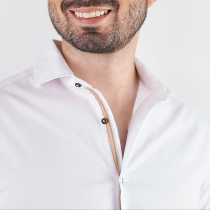 Camisa slim fit color blanco