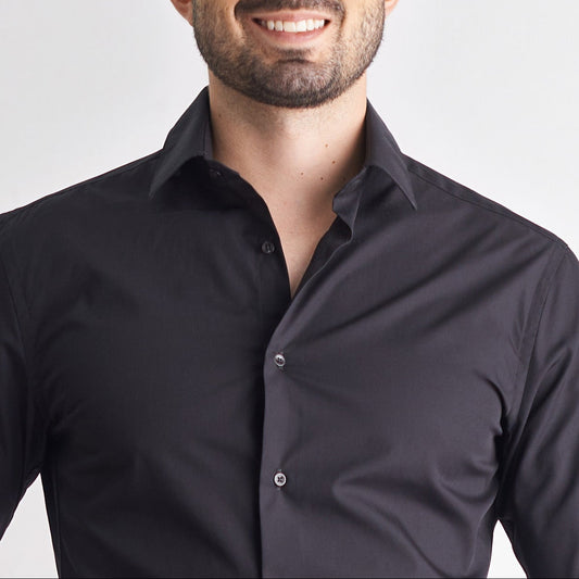 Camisa slim fit color negro
