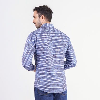 Camisa slim fit color azul oscuro