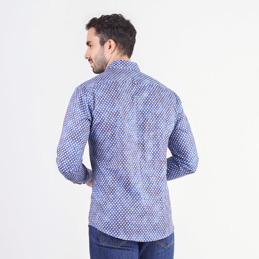 Camisa slim fit color azul oscuro