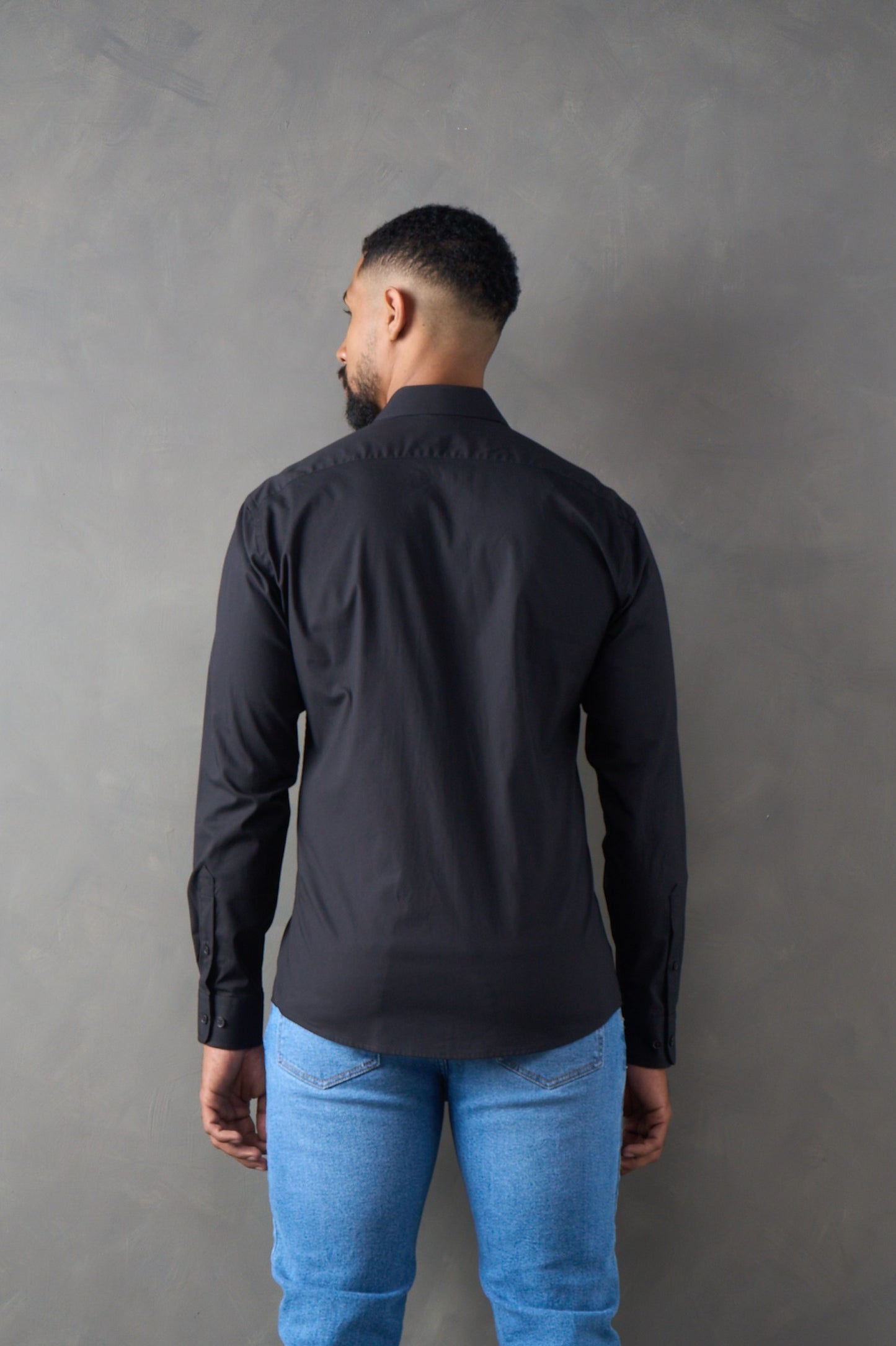 Camisa manga larga negro