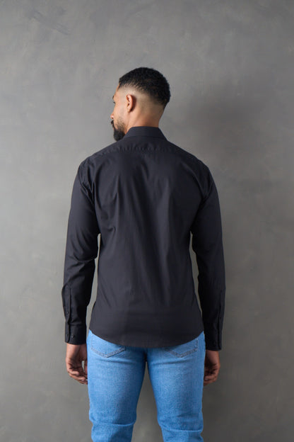 Camisa manga larga negro