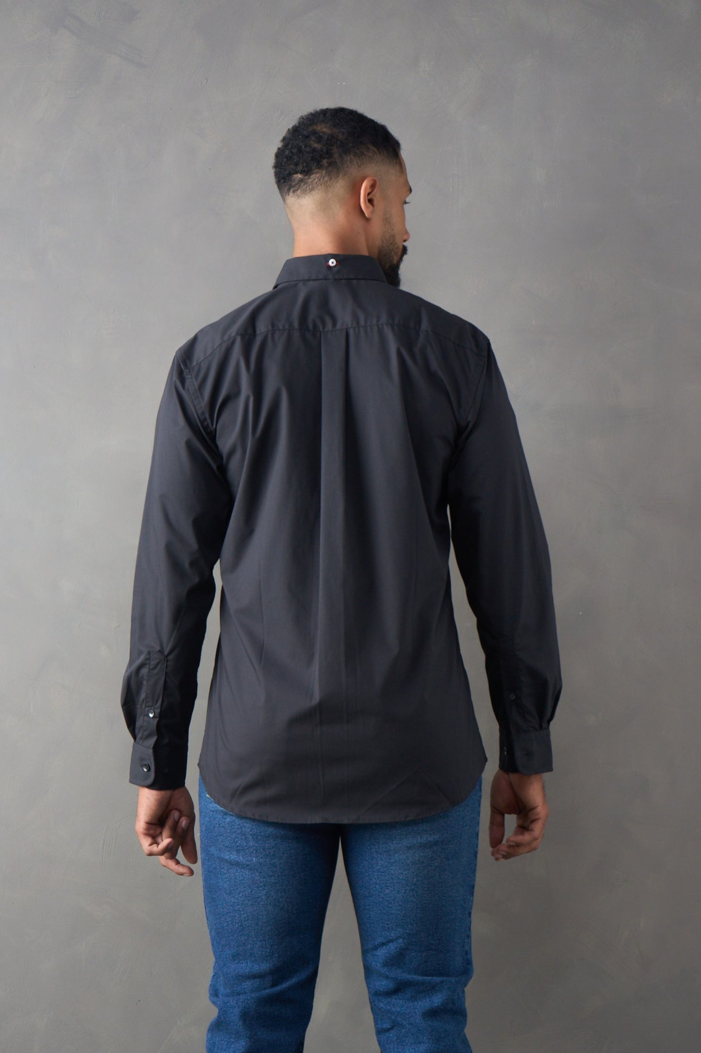 Camisa manga larga regular fit negro