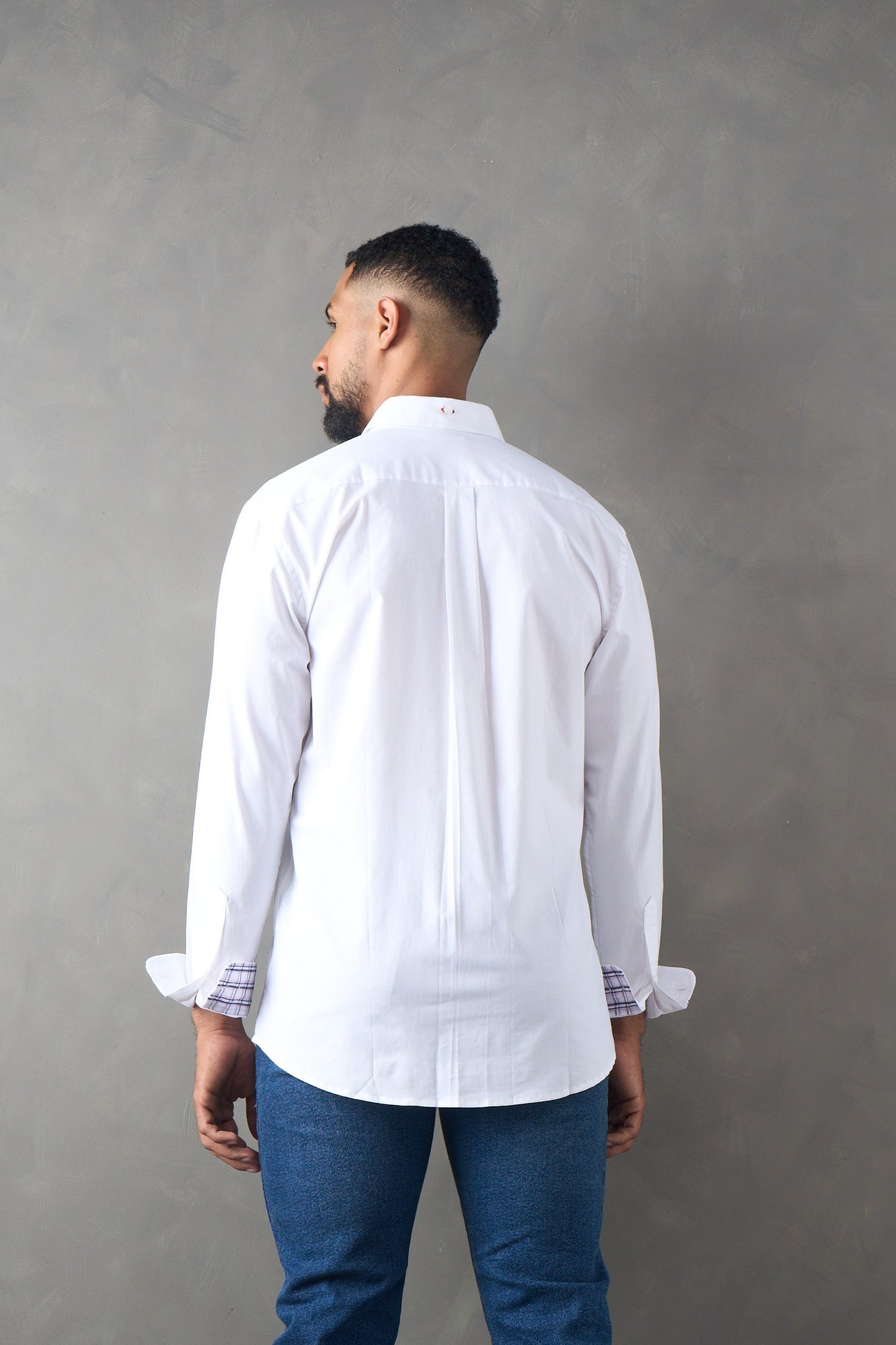 Camisa manga larga regular fit blanco