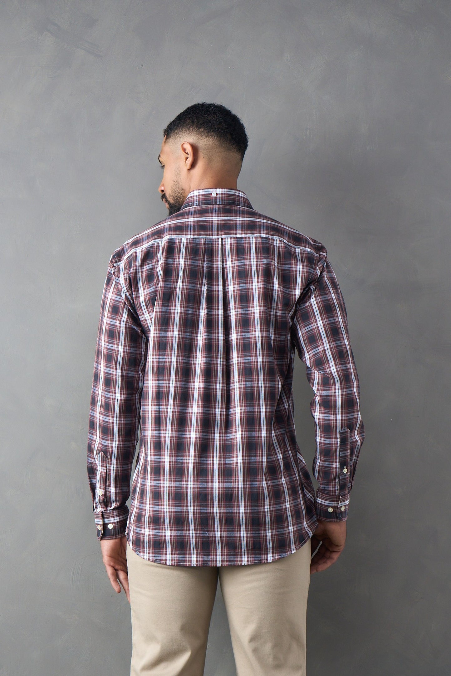 Camisa a cuadros regular fit rojo