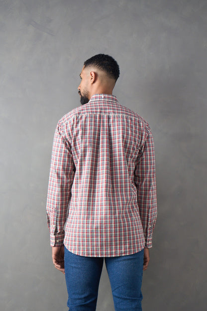Camisa manga larga regular fit rojo
