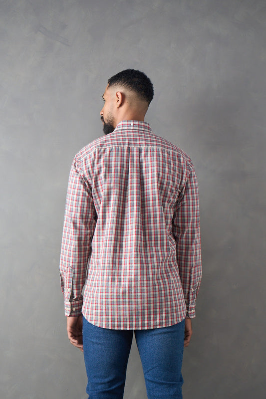 Camisa manga larga regular fit rojo