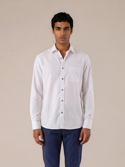 Camisa regular fit blanco