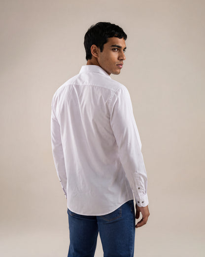 Camisa slim fit blanco
