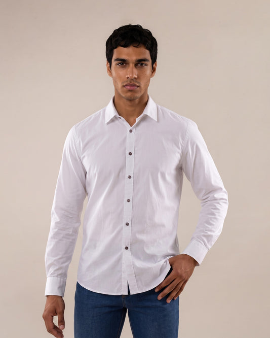 Camisa slim fit blanco