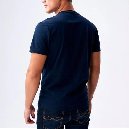 Camiseta cuello redondo color azul oscuro