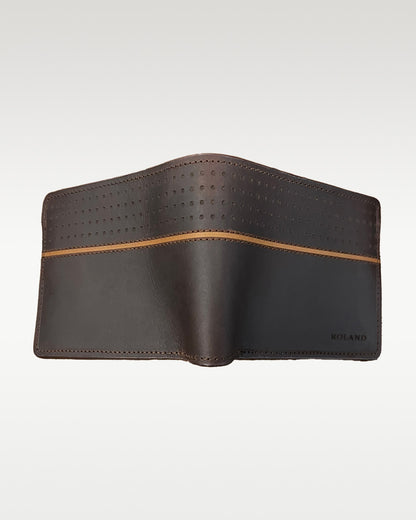 Billetera de cuero color miel