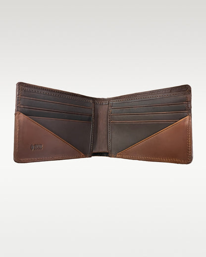 Billetera de cuero color miel