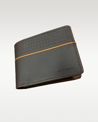 Billetera de cuero color miel