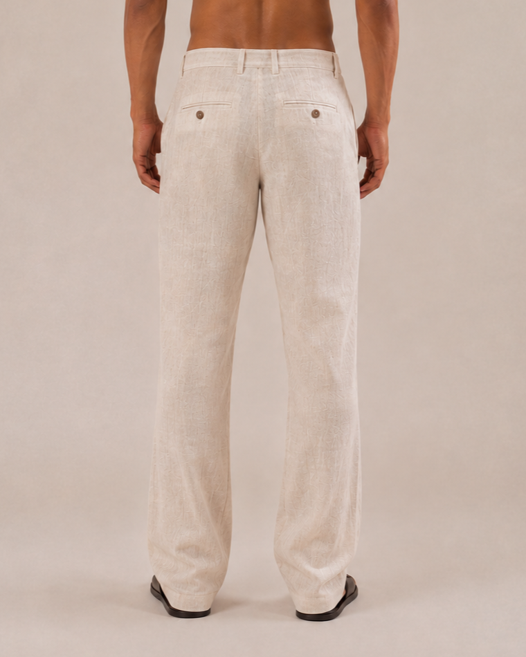 pantalón regular fit beige