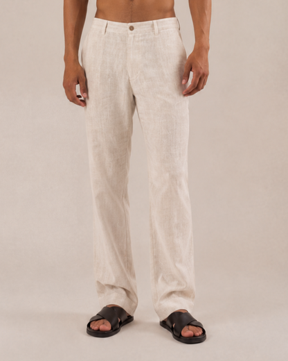 pantalón regular fit beige