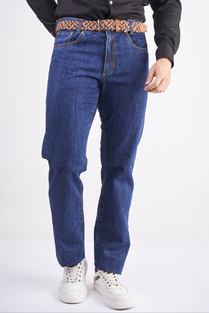 Jean slim fit color índigo