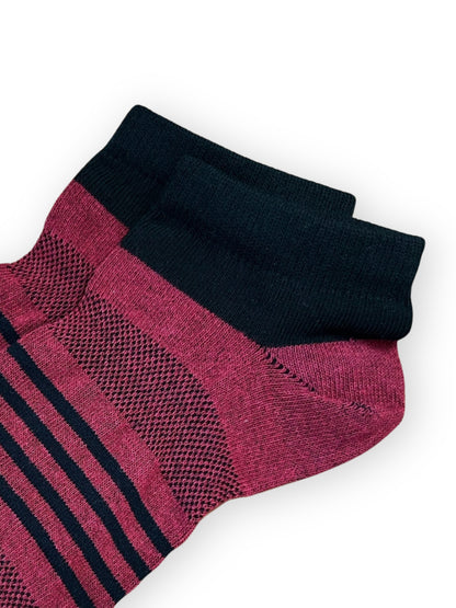 Medias tobilleras cortas color vinotinto