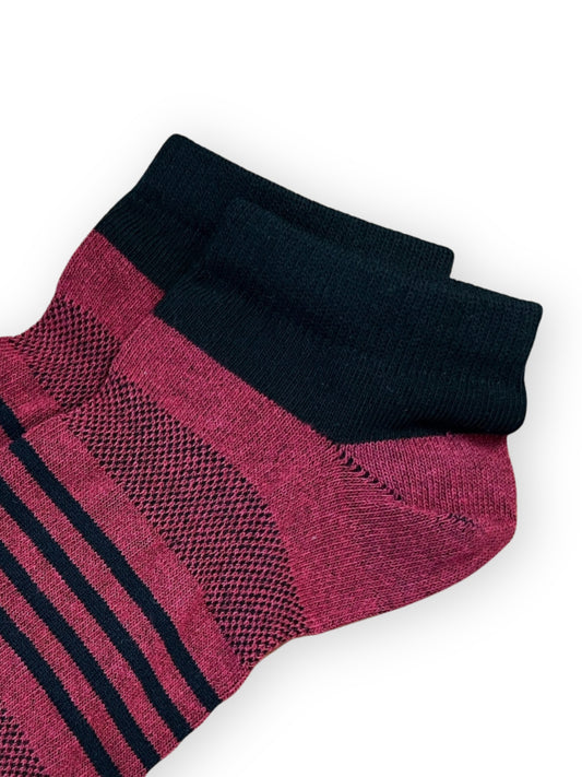 Medias tobilleras cortas color vinotinto