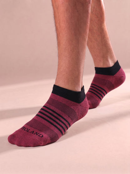 Medias tobilleras color vinotinto
