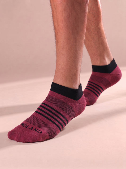 Medias tobilleras color vinotinto