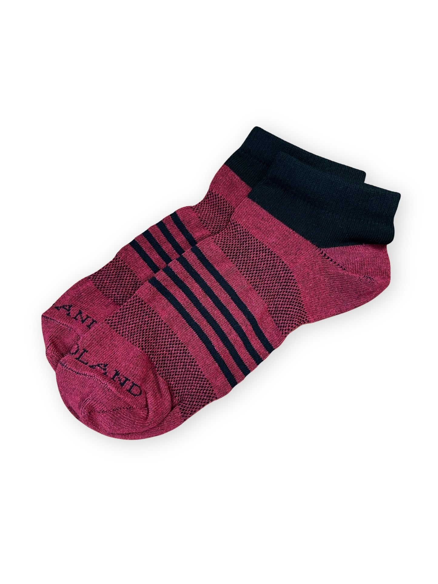 Medias tobilleras cortas color vinotinto