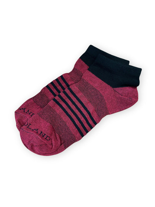 Medias tobilleras cortas color vinotinto