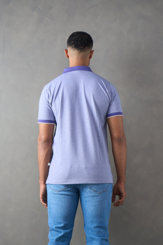 Camiseta tipo polo regular fit morado
