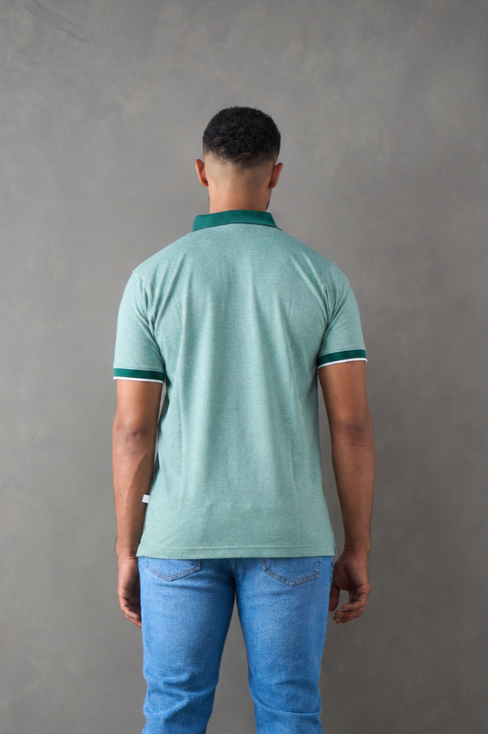 Camiseta tipo polo regular fit verde
