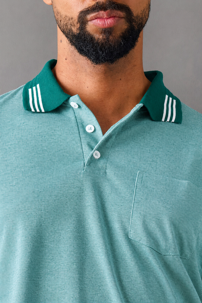 Camiseta tipo polo regular fit verde