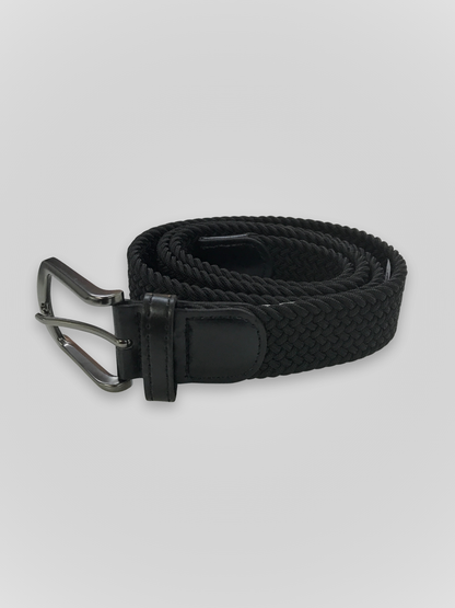 Cinturón trenzado negro