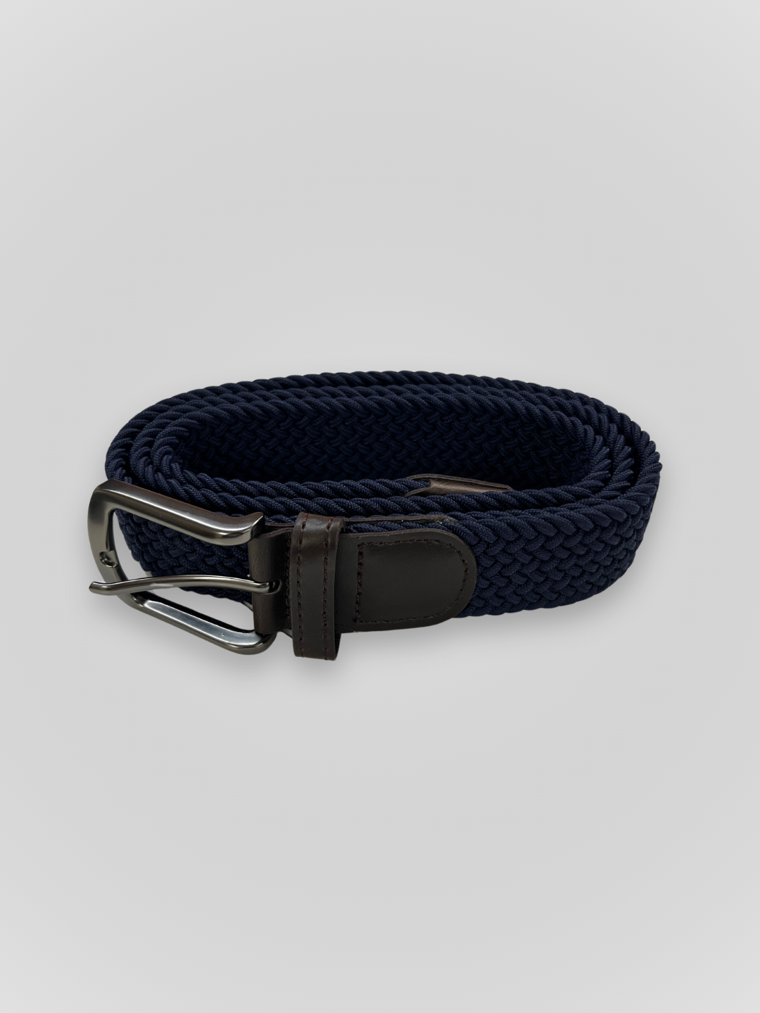 Cinturón trenzado azul oscuro