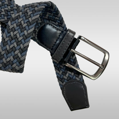 Cinturón trenzado color azul oscuro