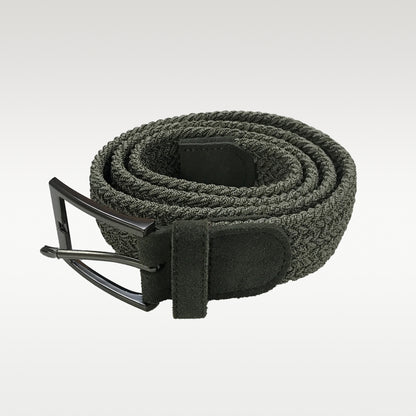 Cinturón trenzado color verde claro