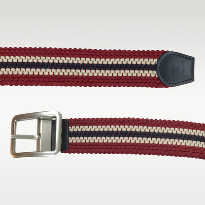 Cinturón trenzado doble faz color rojo