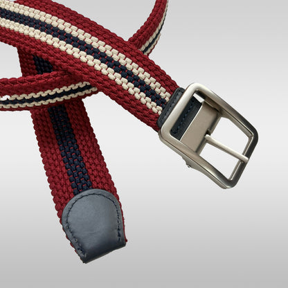 Cinturón trenzado doble faz color rojo