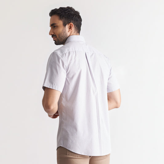 Camisa regular fit color gris claro