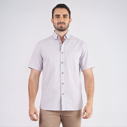 Camisa regular fit color gris claro