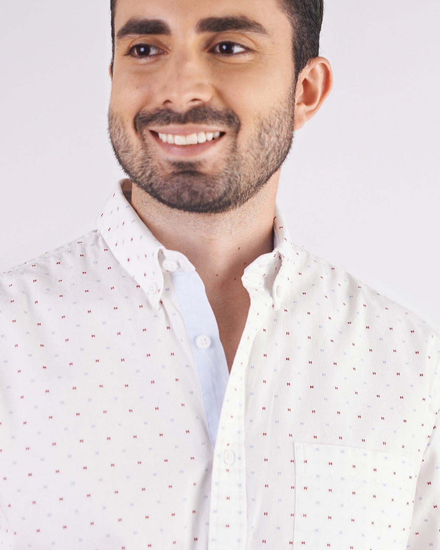 Camisa manga corta regular fit color blanco